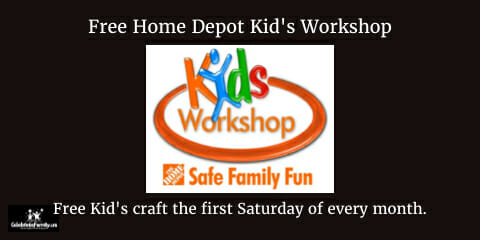 Home Depot Free Kids' Workshops