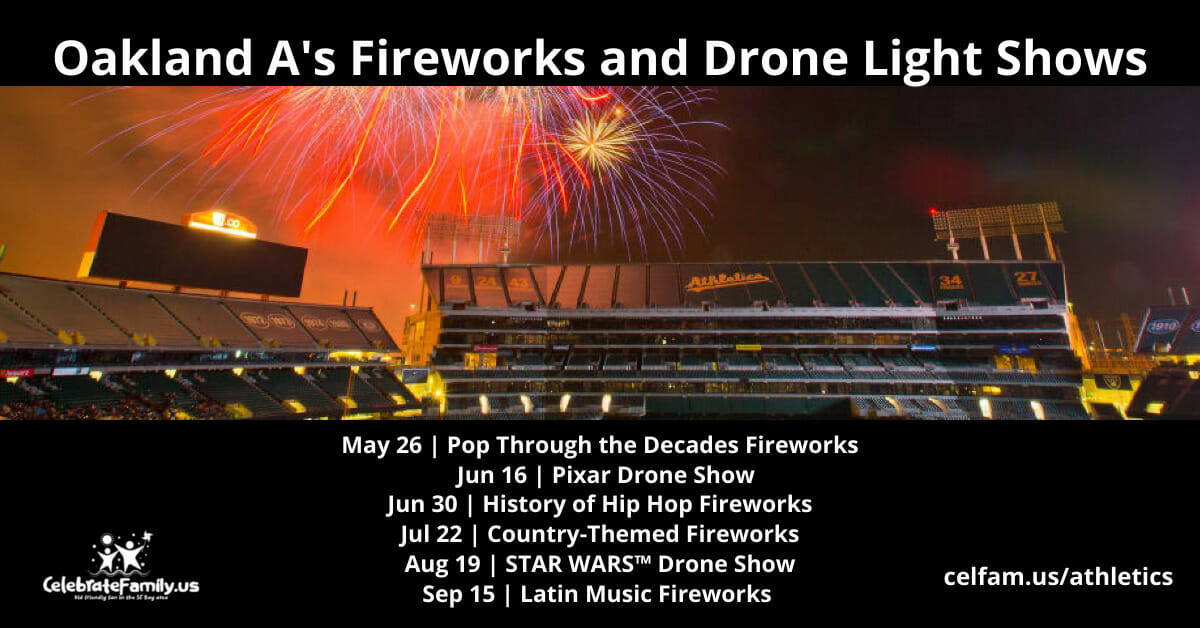 A's Fireworks & Drone Light Shows Schedule for 2023